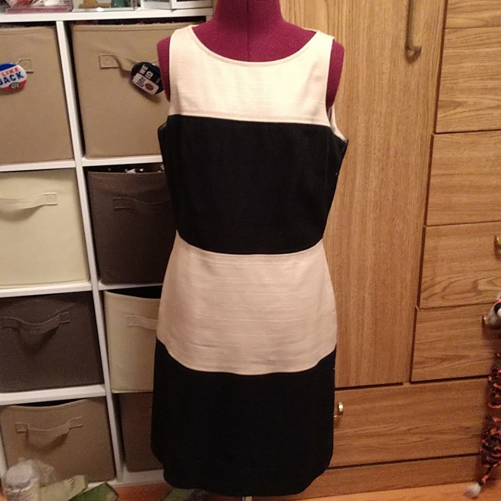 Adorable Tan & Black Banana Republic dress